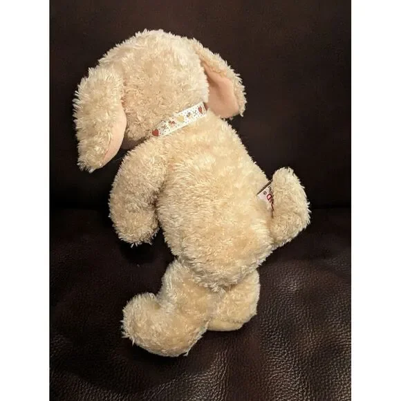 Baby Gund Stuffed Plush Sheep Lamb‎ Peach Pink Cream Hearts Bow